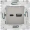 SKANDY Розетка USB A+C 18Вт SK-R13N никель IEK
