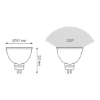 Лампа светодиодная LED 7 Вт 630 лм 4100К софит MR16 нейтральный GU5.3 AC 220В Black Gauss