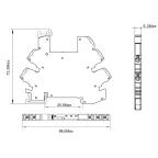 Реле интерфейсное, 1CO, ком. ток 6А, AgSnO?, напряжение 12V AC/DC, push-in клеммы.