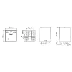 Реле миниатюрное силовое, 3CO, ком. ток 16А, AgSnO?, напряжение 115V AC, опция: тест-кнопка+светодиод