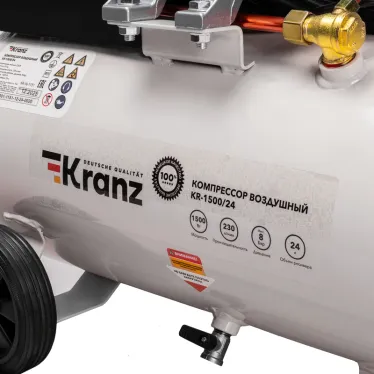 Компрессор воздушный масляный KR-1500/24, 1500Вт, 230 л/мин, 24 л