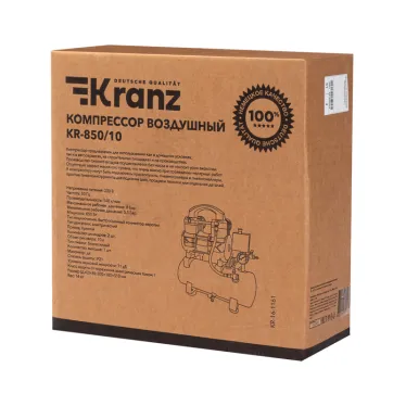 Компрессор воздушный безмасляный KR-850/10, 850Вт, 140 л/мин, 10л