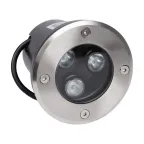 ULU-B10A-3W/RGB IP67 GREY Светильник светодиодный уличный. Архитектурный встраиваемый. RGB свет. Корпус серый. TM .