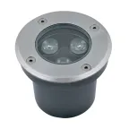 ULU-B10A-3W/RGB IP67 GREY Светильник светодиодный уличный. Архитектурный встраиваемый. RGB свет. Корпус серый. TM .