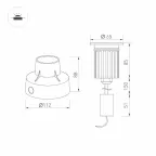Светильник LTD-GROUND-XL-R65-6W Warm3000 (SL, 15 deg, 230V) (Arlight, IP67 Металл, 3 года) | 028047 | Arlight