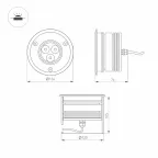Светильник ART-GROUND-COLOR-TURN-R115-9W RGB (SL, 25 deg, 24V) (arlight, IP67 Металл, 3 года) | 024961 | Arlight