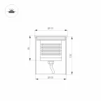 Светильник LTD-GROUND-R110-15W Day4000 (SL, 20 deg, 230V) (IP67 металл, 3 года)