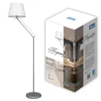 Торшер UML-T500 E27 SILVER/WHITE напольный под лампу Е27 60W с регулировкой наклона Серебристый/Белый ТМ