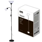Торшер UML-T520 E27+E14 BLACK/WHITE напольный под лампу Е27 и Е14 2х60W черный/белый