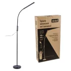 Торшер UЛм-T619 10W/3000-6500K/DIM BLACK напольный светодиодный 10W с регулировкой наклона Сенсорный выключатель Диммер черный