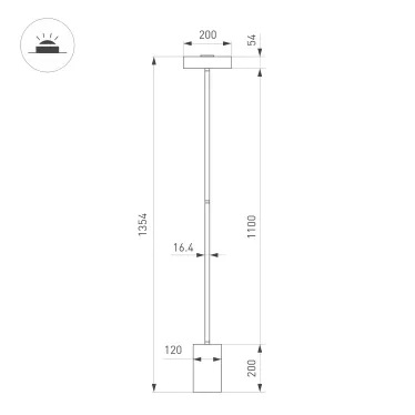 Светильник светодиодный SP-SAMSARA-FLOOR-16W Warm3000 (WH, 110 deg, 230V) (ARL, IP20 металл, 3 года)
