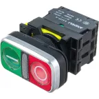 кнопка двойная LA115-A5-11RD1 1NO 1NC 220В IP65