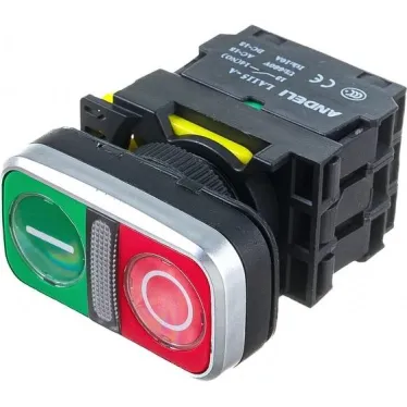 кнопка двойная LA115-A5-11RD1 1NO 1NC 220В IP65
