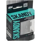 SKANDY Выключатель 2-клавишный с индикацией для отелей 10А SK-V16Gr серый IEK