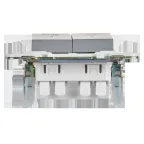 SKANDY Выключатель 2-клавишный с индикацией для отелей 10А SK-V16Gr серый IEK