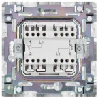 SKANDY Выключатель 2-клавишный с индикацией для отелей 10А SK-V16Gr серый IEK