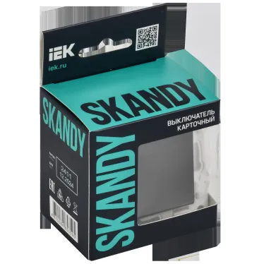 SKANDY Выключатель карточный 30А SK-V15G графит IEK