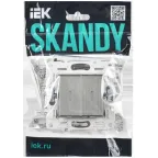 SKANDY Выключатель 2-клавишный с индикацией 10А SK-V09N никель IEK