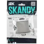 SKANDY Выключатель 1-клавишный 10А SK-V01N никель IEK