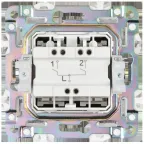 SKANDY Выключатель 2-клавишный 10А SK-V04N никель IEK