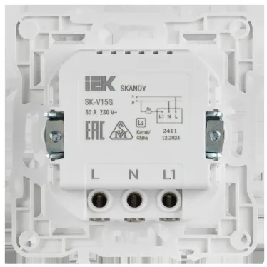 SKANDY Выключатель карточный 30А SK-V15G графит IEK