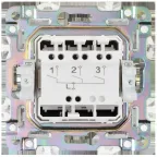 SKANDY Выключатель 3-клавишный 10А SK-V11N никель IEK