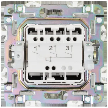 SKANDY Выключатель 3-клавишный 10А SK-V11N никель IEK