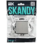 SKANDY Выключатель 1-клавишный перекрестный 10А SK-V03N никель IEK