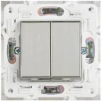SKANDY Выключатель жалюзи 10А SK-V12N никель IEK