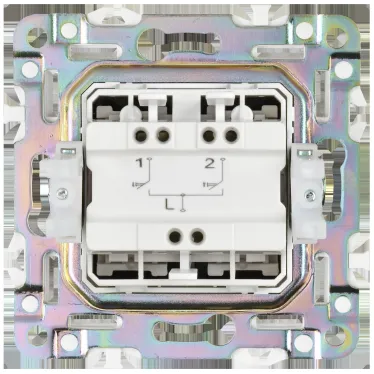 SKANDY Выключатель жалюзи 10А SK-V12N никель IEK