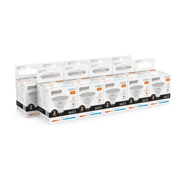 Лампа светодиодная LED 9 Вт 640 лм 3000К софит MR16 теплый GU5.3 AC 220В Elementary Gauss