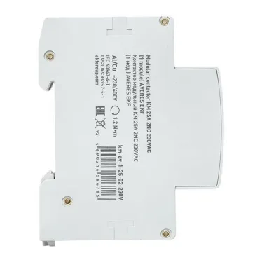Контактор модульный КМ 25А 2NC 230VAC (1 мод.) AVERES EKF