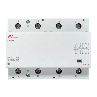 Контактор модульный КМ 125А 2NO+2NC 230VAC (6 мод.) AVERES EKF