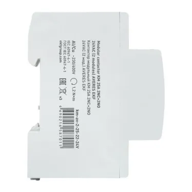 Контактор модульный КМ 25А 2NC+2NO 24VAC (2 мод.) AVERES EKF