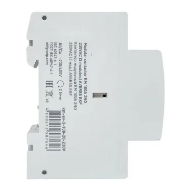 Контактор модульный КМ 100А 2NО 230VAC (3 мод.) AVERES EKF