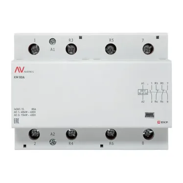 Контактор модульный КМ 80А 2NO+2NC 230VAC (6 мод.) AVERES EKF