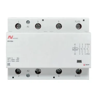 Контактор модульный КМ 80А 4NO 230VAC (6 мод.) AVERES EKF