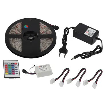 Набор со светодиодной лентой 12В 5050kit-14,4-60-12-IP65-RGB-5м