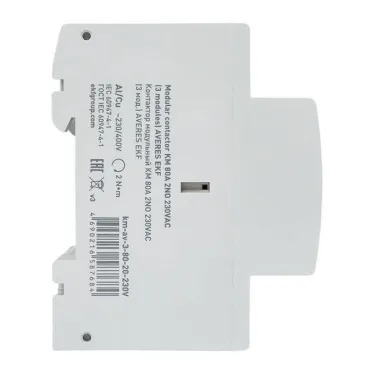 Контактор модульный КМ 80А 2NО 230VAC (3 мод.) AVERES EKF