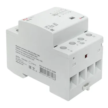 Контактор модульный КМ 63А 3NO+1NC 230VAC (3 мод.) AVERES EKF
