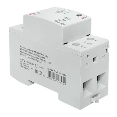 Контактор модульный КМ 63А 1NC+1NO 230VAC (2 мод.) AVERES EKF