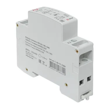 Контактор модульный КМ 20А 1NC+1NO 230VAC (1 мод.) AVERES EKF