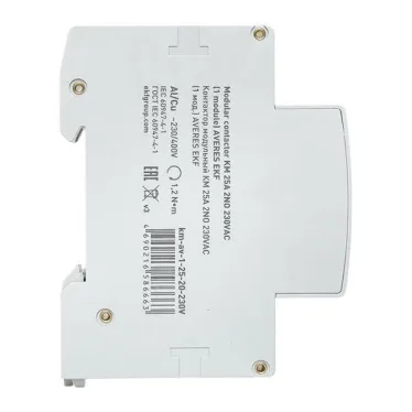 Контактор модульный КМ 25А 2NО 230VAC (1 мод.) AVERES EKF