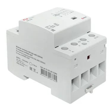 Контактор модульный КМ 63А 4NO 230VAC (3 мод.) AVERES EKF