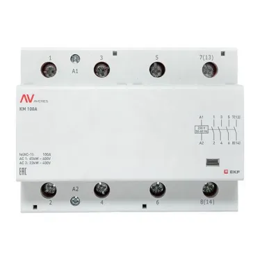 Контактор модульный КМ 100А 4NO 230VAC (6 мод.) AVERES EKF