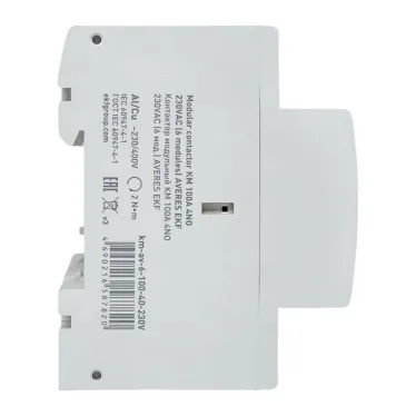 Контактор модульный КМ 100А 4NO 230VAC (6 мод.) AVERES EKF