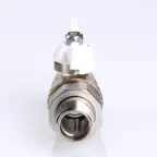 Кран шаровой со сгоном 3/4' ВН белая ручка бабочка BASE