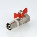 Кран шаровой 16x1/2' ВВ под пресс ручка бабочка