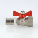 Кран шаровой 16x1/2' ВВ под пресс ручка бабочка