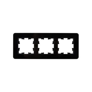 BRITE Рамка 3 поста РУ-3-2-Бр стекло черный RE IEK